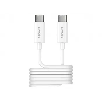2-Power 2PUC1M04W 1 m USB-C uz USB-C kabelis balts