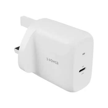 2-Power 2PWC45W01G-UK sienas lādētājs, 45 W, GaN, USB-C