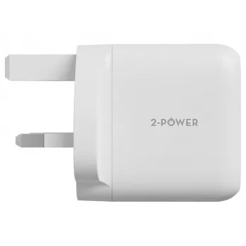 2-Power 2PWC45W01G-UK sienas lādētājs, 45 W, GaN, USB-C