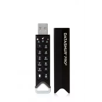 iStorage datAshur PRO2 512 GB | Drošā USB zibatmiņa | FIPS 140-2 Level 3 sertificēta | AES-XTS 256 bitu aparatūras šifrēšana | Aizsargāta ar paroli | Putekļu/ūdens izturīga