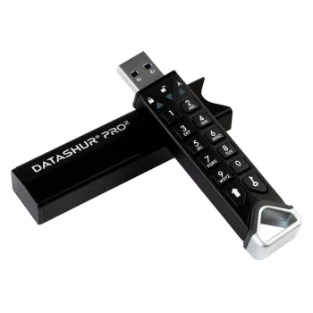 iStorage datAshur PRO2 512 GB | Drošā USB zibatmiņa | FIPS 140-2 Level 3 sertificēta | AES-XTS 256 bitu aparatūras šifrēšana | Aizsargāta ar paroli | Putekļu/ūdens izturīga