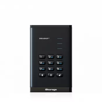 iStorage diskAshur³ 4 TB Melns | Drošs pārnēsājams cietais disks | FIPS 140-3 Level 3 | Common Criteria EAL 5+ | PIN aizsardzība | AES-XTS 256 bitu aparatūras šifrēšana | GDPR, TAA atbilstošs | Putekļu/ūdens izturīgs