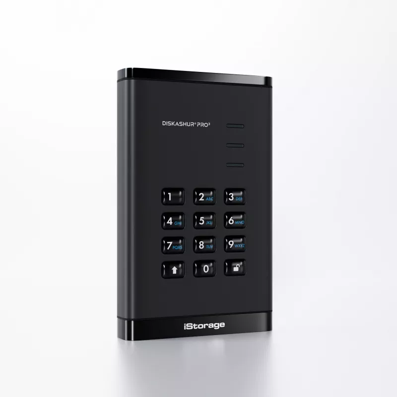 iStorage diskAshur PRO³ SSD 512GB — drošs pārnēsājams cietvielu disks