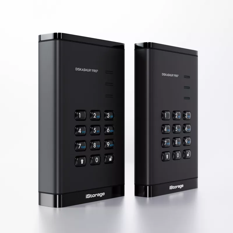 iStorage diskAshur PRO³ SSD 512GB — drošs pārnēsājams cietvielu disks