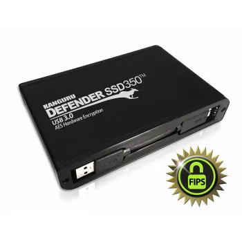 iStorage Kanguru Defender SSD350 2 TB | FIPS 140-2 sertificēts | Aparatūras šifrēts cietvielu disks | 2,5 collu ārējais | SATA (SATA/600) | TAA atbilstīgs