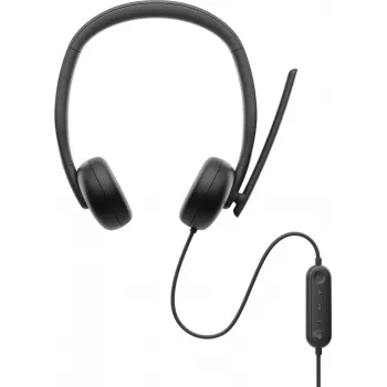 DELL Pro Wired Headset - WH3024, Vadu, Zvaniem/Mūzikai, 20 - 20000 Hz, 110 g, Austiņas, Melns