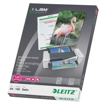 Leitz iLAM Matt A4 Laminēšanas kabatiņas, 125 mikroni, iepakojumā 100 gab.
