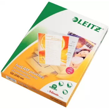 Leitz iLAM Premium spīdīgās A4 laminēšanas kabatiņas, 125 mikroni, 100 gab. iepakojums