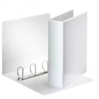 Esselte Panorama Binder FSC® A4 4DR/50 mm, A4, D-veida gredzens, Prezentācijas, Plastmasa, Balts, Balts