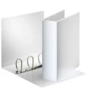 Esselte Panorama Binder FSC® A4 4DR/60 mm, A4, D-gredzens, Plastmasa, Balts, 650 loksnes, 6 cm