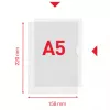 Esselte Premium A5 mape projektiem, caurspīdīga, portreta formātā, 40 lapām