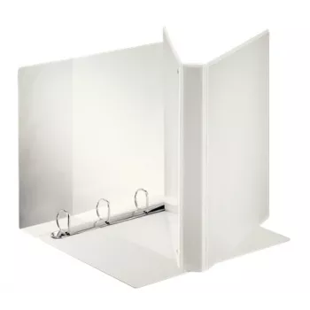 Esselte Panorama Binder FSC® A4+ 4DR/25 mm, A4 Maxi, D-gredzens, Prezentācijas, Plastmasa, Balts, 250 loksnes