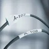 DYMO Rhino rūpnieciskās termokursējošās kabeļu marķēšanas caurules | 24 mm x 1,5 m | Melns uz balta | Pašlīmējošas | Rhino marķētājiem