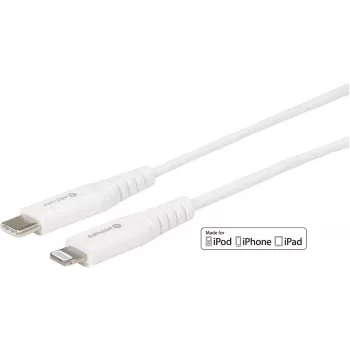 eSTUFF ES602101 Lightning kabelis 1 m Balts