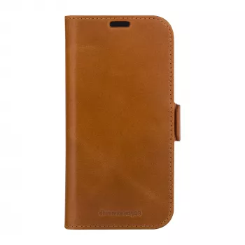 Folio telefona maciņš dbramante1928 Copenhagen iPhone 15 Pro — iedegums, 3 kabatiņas kartēm, monohromatiski brūns