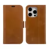 Folio telefona maciņš dbramante1928 Copenhagen iPhone 15 Pro — iedegums, 3 kabatiņas kartēm, monohromatiski brūns
