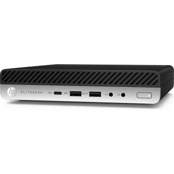 T1A HP EliteDesk 800 G4 Atjaunots Intel® Core™ i5 i5-8500T 8 GB DDR4-SDRAM 256 GB SSD Windows 11 Pro Mini PC Melns, Sudrabs