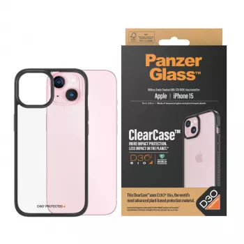 PanzerGlass ClearCase iPhone 15 D3O Caurspīdīgs