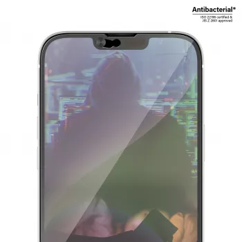 Caurspīdīgs ekrāna aizsargs PanzerGlass CamSlider Apple iPhone 14 Plus / 13 Pro Max, 6.68 collu rūdīts stikls, PET, antibakteriāls
