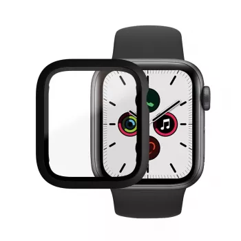 Aizsargstikls PanzerGlass Full Body Apple Watch Series 4/5/6/SE 40mm — Melns, 29.8×35.1×0.43 mm