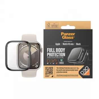PanzerGlass ekrāna aizsargs Full Body Apple Watch Series 9 D3O 45mm Melns