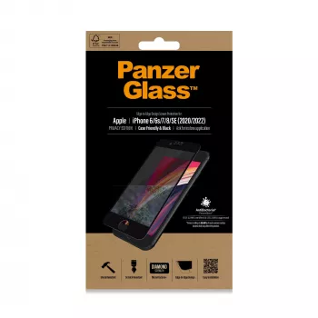 PanzerGlass ® Privātuma ekrāna aizsargs iPhone SE (2020/2022) | 8 | 7 | 6 | 6s | Edge-to-Edge