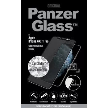 PanzerGlass ® Privātuma Ekrāna Aizsargs iPhone 11 Pro | Ar Swarovski® Kristāliem | No Malas līdz Malai