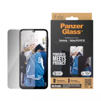 PanzerGlass® Privātuma ekrāna aizsargs Samsung Galaxy A15 | A15 5G | Ultra-Wide Fit ar EasyAligner