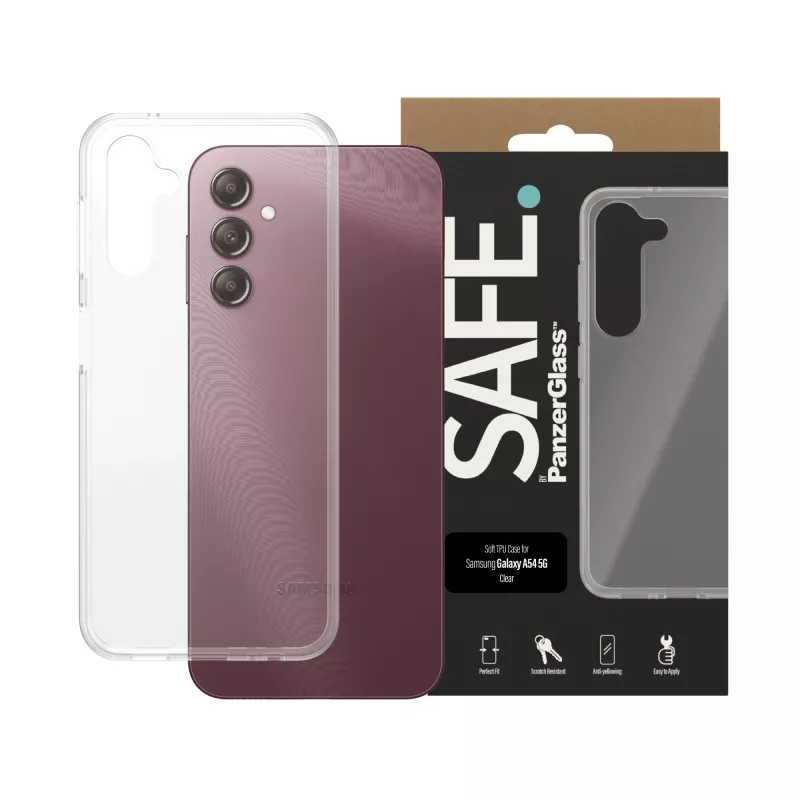 PanzerGlass SAFE. by ® TPU Maciņš Samsung Galaxy A14 | A14 5G | Caurspīdīgs
