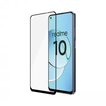 Temperēts ekrāna aizsargs PanzerGlass SAFE Realme 10 — Ultra-Wide Fit, melns