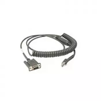 Zebra CBA-R46-C09ZBR seriālais kabelis melns 2.8 m RS232 DB9