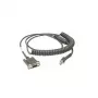 Zebra CBA-R46-C09ZBR seriālais kabelis melns 2.8 m RS232 DB9