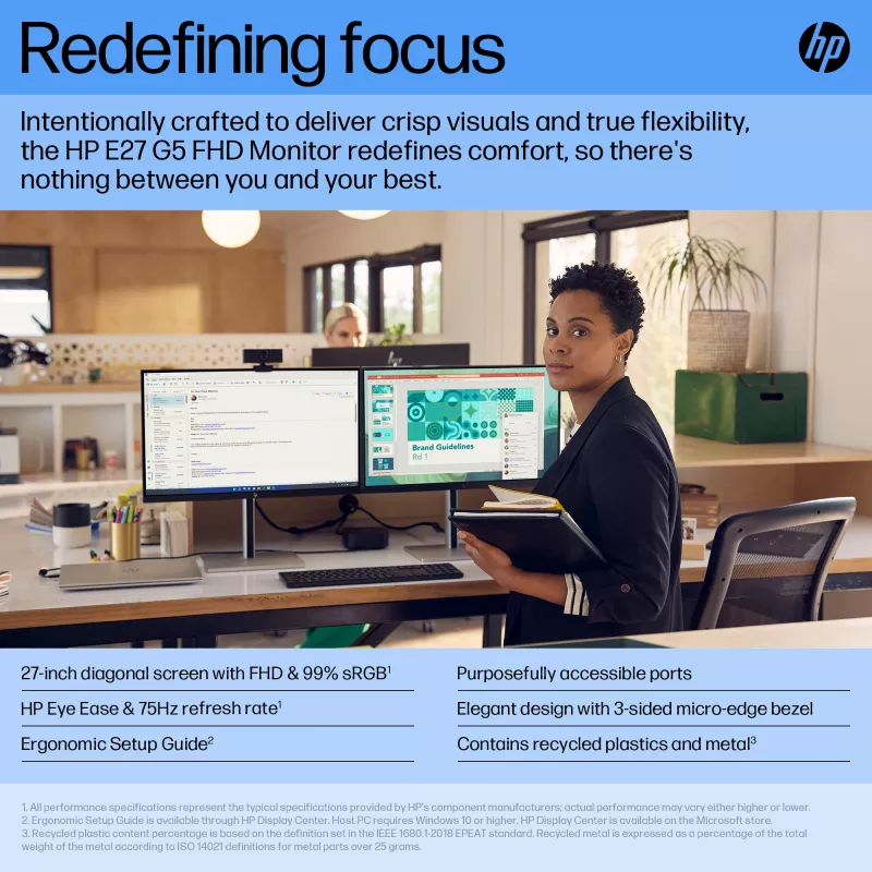 HP E27 G5 27 collu Full HD LCD monitors 1920 x 1080