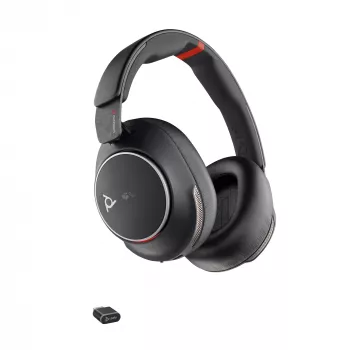 HP Poly Voyager Surround 85 UC Microsoft Certified USB-C austiņas + USB-C/A adapteris + uzlādes statīvs