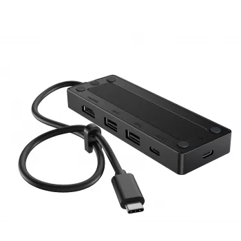 HP USB-C Travel Hub G3 — USB 3.2 Gen 2, HDMI, USB-A, PD līdz 65 W, 116×41.9×14.5 mm