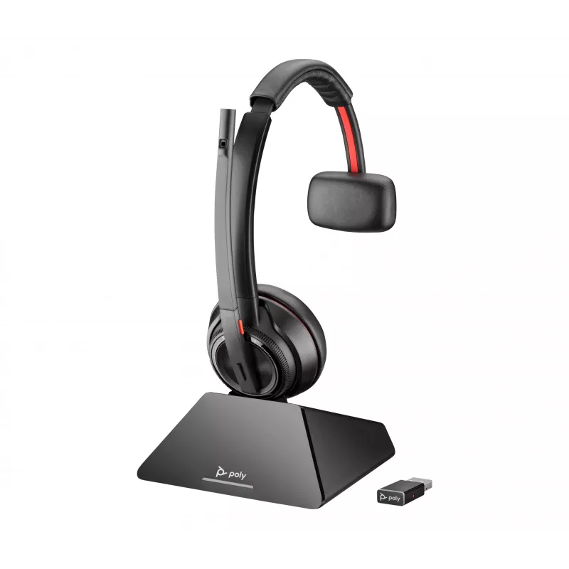 HP Poly Savi 8210 Monaural DECT 1880-1900 MHz Top + Lādēšanas pamatne