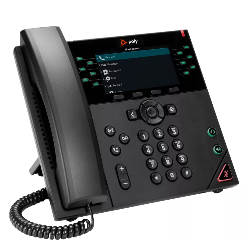 HP Poly VVX 450 12 līniju IP telefons ar PoE atbalstu