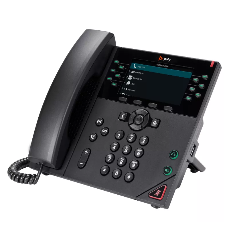 HP Poly VVX 450 12 līniju IP telefons ar PoE atbalstu