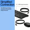 Vadu tastatūras un peles komplekts HP 320MK — USB, membrānas tastatūra, melns
