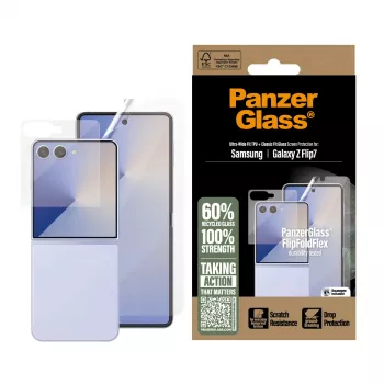PanzerGlass Aizsargkomplekts FlipFoldFlex 2-in-1 Classic Fit Stikls + Ultra-Wide TPU plēve Samsung