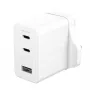 PanzerGlass empower™ by ® Turbo 70W daudzportu lādētājs ar 2 x USB-C + USB-A | UK spraudnis | Sudrabbalts