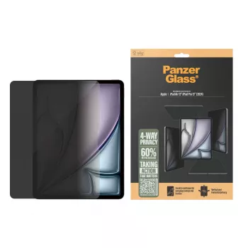 PanzerGlass ® 4-virzienu privātuma ekrāna aizsargs iPad Air 13 collu (2024-2025) | iPad 13 collu Pro (2024-2025) | Īpaši plats