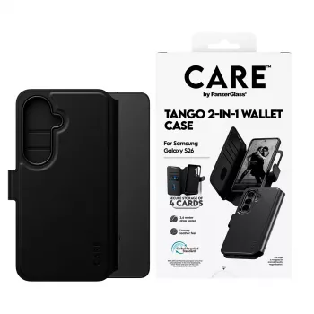 PanzerGlass CARE 2-in-1 Maks Maciņš ar Qi Samsung Galaxy S26, caurspīdīgs vāciņš