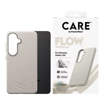 PanzerGlass CARE™ Flow Case Vanilla w. Qi Samsung Galaxy S26