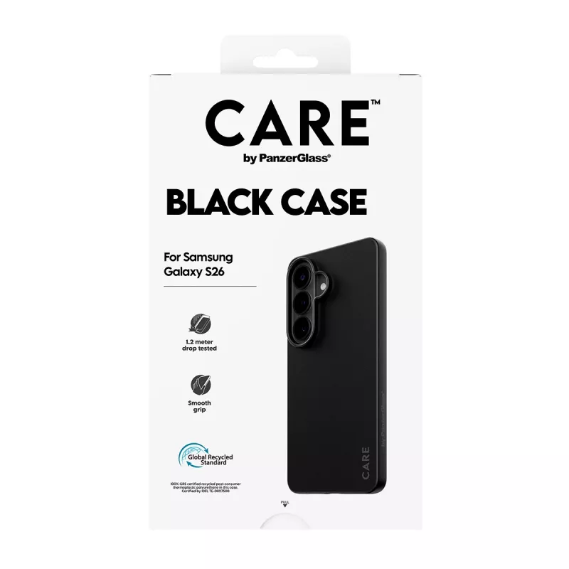 Aizsargmaciņa PanzerGlass CARE™ TPU Samsung Galaxy S26 — Melna
