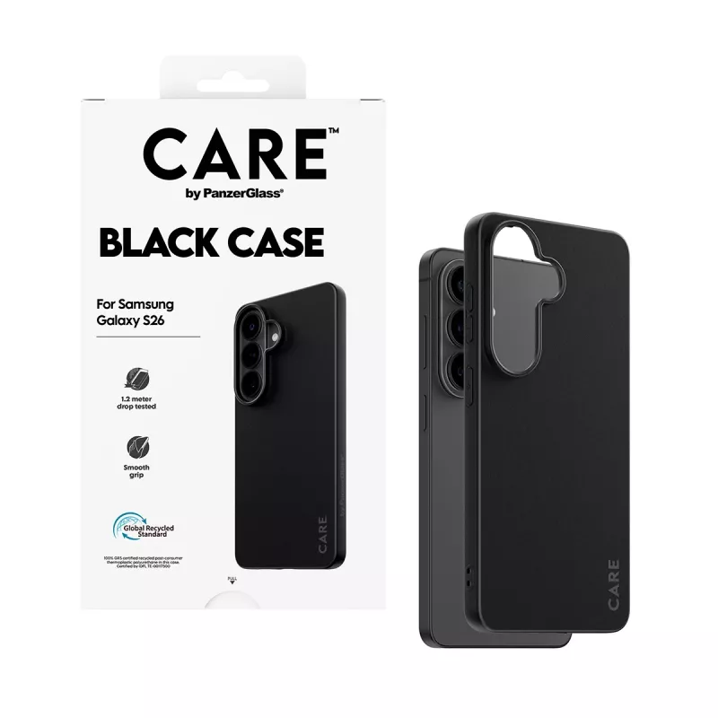 Aizsargmaciņa PanzerGlass CARE™ TPU Samsung Galaxy S26 — Melna