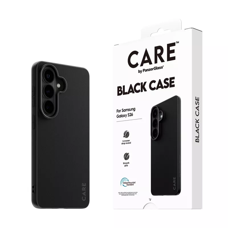 Aizsargmaciņa PanzerGlass CARE™ TPU Samsung Galaxy S26 — Melna