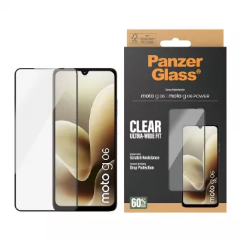 PanzerGlass® Ekrāna aizsargs Motorola Moto G06 | Moto G06 POWER | Ultra-Wide Fit