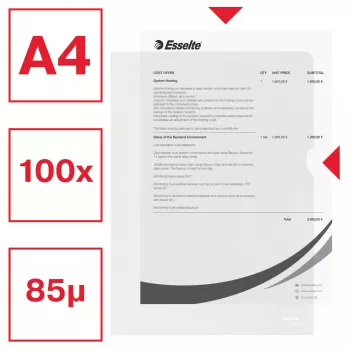 Esselte Essential Mape A4, 30% pirmslietošanas pārstrādāta plastmasa