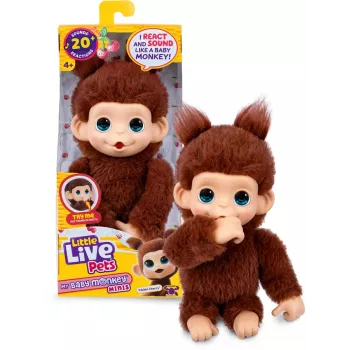 Moose Toys Little Live Pets My Baby Monkey 'Chikki Cherry', Zēns/Meitene, 2 gadi, Skaņas